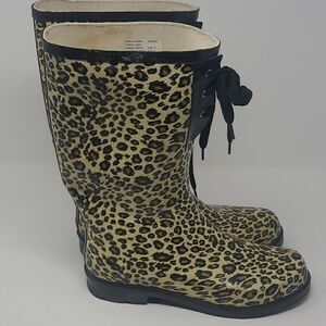 Animal Print  Rubber Rain Boots